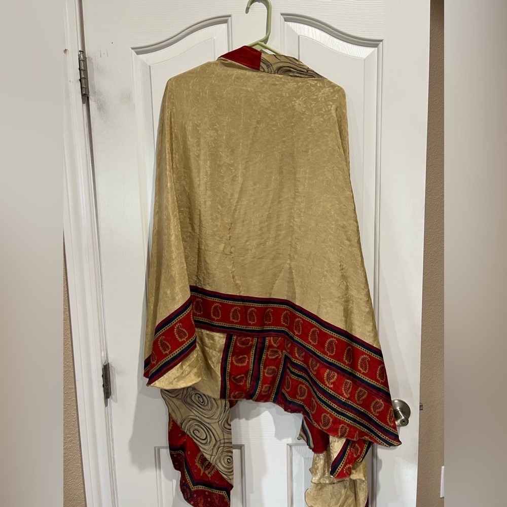Darn Good Yarn reversible sari silk skirt, tea length